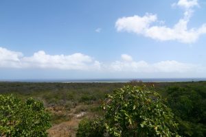 Uitzicht vanaf Grote Berg op de Caribische Zee